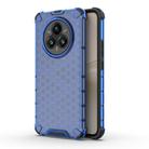 For Realme 14 Pro+ 5G Shockproof Honeycomb PC + TPU Protective Phone Case(Blue) - 1