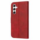 For Samsung Galaxy S24 FE 5G Embossed Happy Cat Pattern Flip Leather Phone Case(Red) - 3