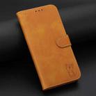 For Samsung Galaxy S24 FE 5G Embossed Happy Cat Pattern Flip Leather Phone Case(Yellow) - 2