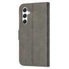 For Samsung Galaxy S24 FE 5G Embossed Happy Cat Pattern Flip Leather Phone Case(Grey) - 3