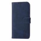 For Samsung Galaxy S25 5G Embossed Happy Cat Pattern Flip Leather Phone Case(Blue) - 3