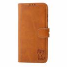 For Samsung Galaxy S25+ 5G Embossed Happy Cat Pattern Flip Leather Phone Case(Yellow) - 3