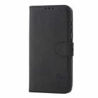 For Samsung Galaxy S25+ 5G Embossed Happy Cat Pattern Flip Leather Phone Case(Black) - 3