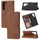 For Samsung Galaxy S25 Ultra 5G Embossed Happy Cat Pattern Flip Leather Phone Case(Brown) - 1