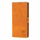 For Samsung Galaxy S25 Ultra 5G Embossed Happy Cat Pattern Flip Leather Phone Case(Yellow) - 3