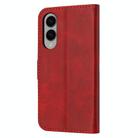 For Samsung Galaxy S25 Edge 5G Embossed Happy Cat Pattern Flip Leather Phone Case(Red) - 3
