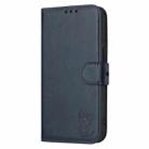 For Samsung Galaxy A26 5G Embossed Happy Cat Pattern Flip Leather Phone Case(Blue) - 3