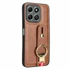 For Honor X6b Wristband Leather Back Phone Case(Brown) - 3