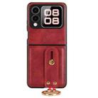 For Huawei nova Flip Wristband Leather Back Phone Case(Red) - 3