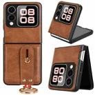 For Huawei nova Flip Wristband Leather Back Phone Case(Brown) - 1