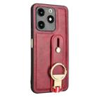 For itel A70 Wristband Leather Back Phone Case(Red) - 3