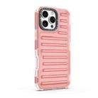 For iPhone 16 Pro Max High Transparency TPU Hybrid PC Airbag Phone Case(Peach Red) - 3