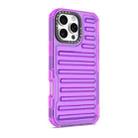 For iPhone 16 Pro Max High Transparency TPU Hybrid PC Airbag Phone Case(Transparent Purple) - 3