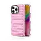 For iPhone 16 Pro Max High Transparency TPU Hybrid PC Airbag Phone Case(Pink) - 1