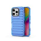 For iPhone 16 Pro High Transparency TPU Hybrid PC Airbag Phone Case(Transparent Blue) - 1