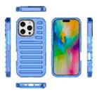 For iPhone 16 Pro High Transparency TPU Hybrid PC Airbag Phone Case(Transparent Blue) - 2