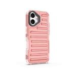 For iPhone 16 Plus High Transparency TPU Hybrid PC Airbag Phone Case(Peach Red) - 3