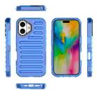 For iPhone 16 Plus High Transparency TPU Hybrid PC Airbag Phone Case(Transparent Blue) - 2