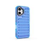 For iPhone 16 Plus High Transparency TPU Hybrid PC Airbag Phone Case(Transparent Blue) - 3