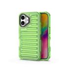 For iPhone 16 Plus High Transparency TPU Hybrid PC Airbag Phone Case(Transparent Green) - 1