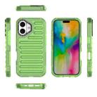 For iPhone 16 Plus High Transparency TPU Hybrid PC Airbag Phone Case(Transparent Green) - 2