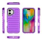 For iPhone 16 Plus High Transparency TPU Hybrid PC Airbag Phone Case(Transparent Purple) - 2