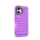 For iPhone 16 Plus High Transparency TPU Hybrid PC Airbag Phone Case(Transparent Purple) - 3