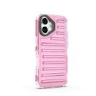 For iPhone 16 Plus High Transparency TPU Hybrid PC Airbag Phone Case(Pink) - 3