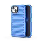 For iPhone 14 Plus High Transparency TPU Hybrid PC Airbag Phone Case(Transparent Blue) - 1