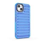 For iPhone 14 Plus High Transparency TPU Hybrid PC Airbag Phone Case(Transparent Blue) - 3