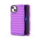 For iPhone 14 Plus High Transparency TPU Hybrid PC Airbag Phone Case(Transparent Purple) - 1