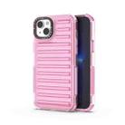 For iPhone 14 Plus High Transparency TPU Hybrid PC Airbag Phone Case(Pink) - 1