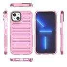 For iPhone 14 Plus High Transparency TPU Hybrid PC Airbag Phone Case(Pink) - 2