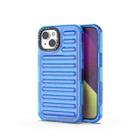 For iPhone 14 High Transparency TPU Hybrid PC Airbag Phone Case(Transparent Blue) - 1