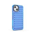 For iPhone 14 High Transparency TPU Hybrid PC Airbag Phone Case(Transparent Blue) - 3