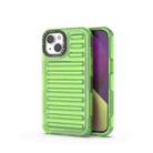 For iPhone 14 High Transparency TPU Hybrid PC Airbag Phone Case(Transparent Green) - 1