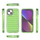 For iPhone 14 High Transparency TPU Hybrid PC Airbag Phone Case(Transparent Green) - 2