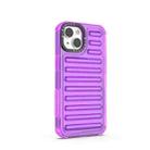 For iPhone 14 High Transparency TPU Hybrid PC Airbag Phone Case(Transparent Purple) - 3