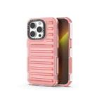 For iPhone 14 Pro High Transparency TPU Hybrid PC Airbag Phone Case(Peach Red) - 1