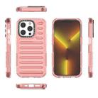 For iPhone 14 Pro High Transparency TPU Hybrid PC Airbag Phone Case(Peach Red) - 2