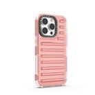 For iPhone 14 Pro High Transparency TPU Hybrid PC Airbag Phone Case(Peach Red) - 3