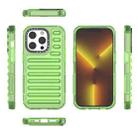 For iPhone 14 Pro High Transparency TPU Hybrid PC Airbag Phone Case(Transparent Green) - 2