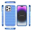 For iPhone 14 Pro Max High Transparency TPU Hybrid PC Airbag Phone Case(Transparent Blue) - 2