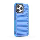 For iPhone 14 Pro Max High Transparency TPU Hybrid PC Airbag Phone Case(Transparent Blue) - 3