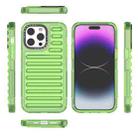 For iPhone 14 Pro Max High Transparency TPU Hybrid PC Airbag Phone Case(Transparent Green) - 2