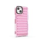 For iPhone 13 High Transparency TPU Hybrid PC Airbag Phone Case(Pink) - 3