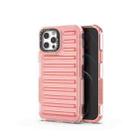 For iPhone 12 / 12 Pro High Transparency TPU Hybrid PC Airbag Phone Case(Peach Red) - 1