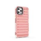 For iPhone 12 / 12 Pro High Transparency TPU Hybrid PC Airbag Phone Case(Peach Red) - 3