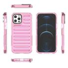 For iPhone 12 / 12 Pro High Transparency TPU Hybrid PC Airbag Phone Case(Pink) - 2