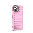 For iPhone 12 / 12 Pro High Transparency TPU Hybrid PC Airbag Phone Case(Pink) - 3